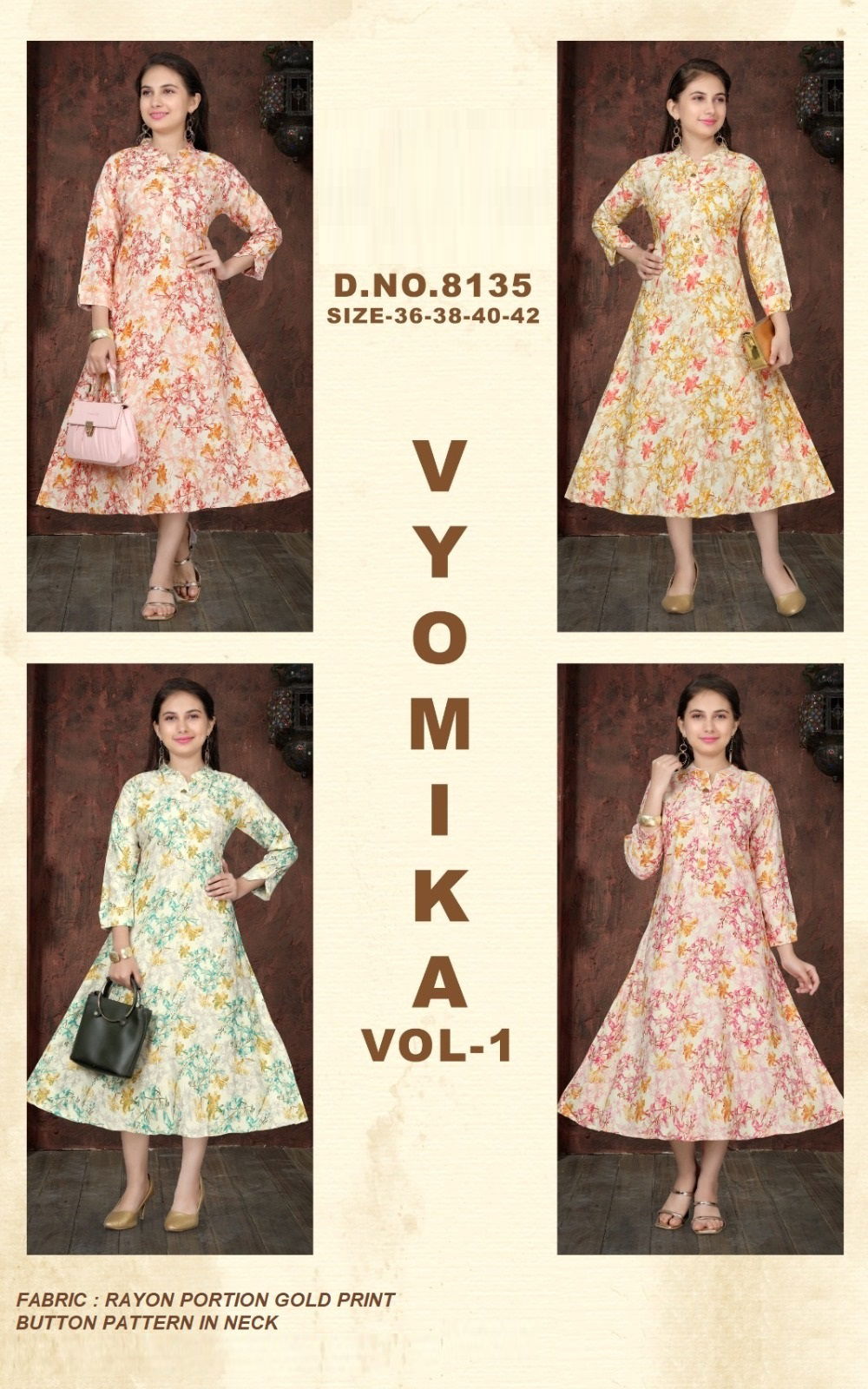 Vyomika Vol 1 Printed Kurtis Catalog